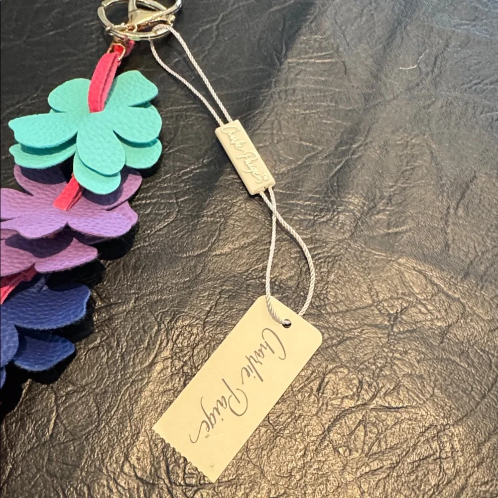 Charlie Paige Floral Tassel Keychain - Pink, Blue, Purple, Teal NEW